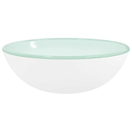 Wasbak 35x12 cm gehard glas wit 2