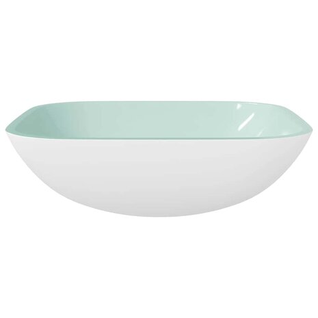 Wasbak 42x42x14 cm glas wit 3