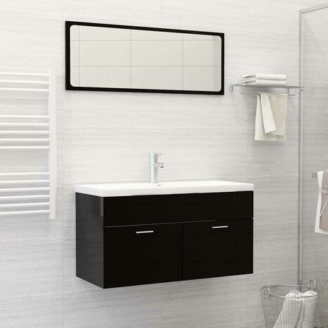 Inbouwwastafel met kraan 91x39x18 cm keramiek wit 1