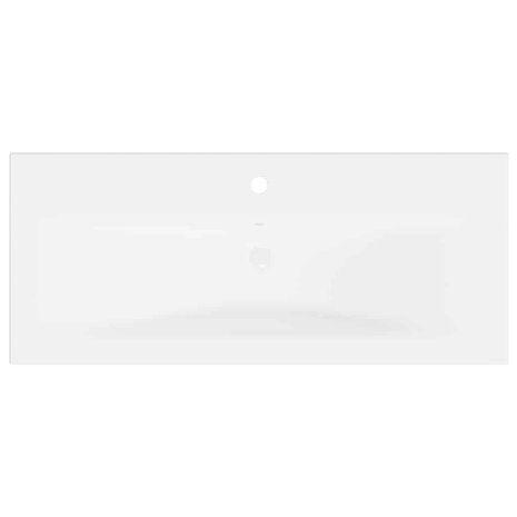 Inbouwwastafel met kraan 91x39x18 cm keramiek wit 8