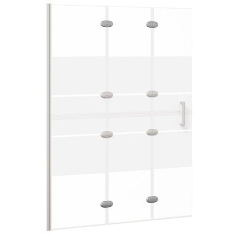 Douchewand inklapbaar 100x140 cm ESG wit 2