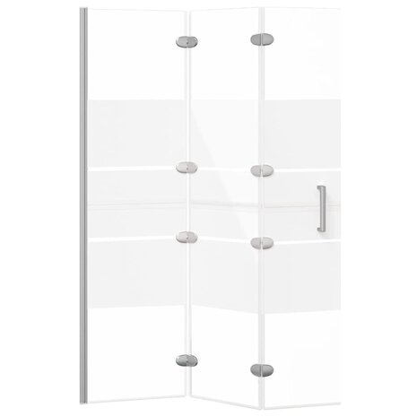 Douchewand inklapbaar 100x140 cm ESG wit 4
