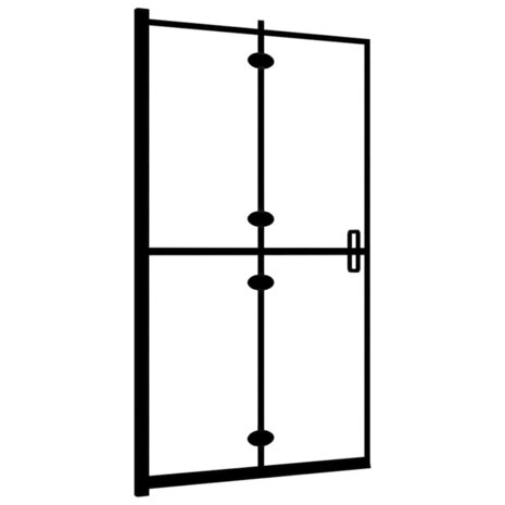 Douchewand inklapbaar 100x140 cm ESG zwart 4