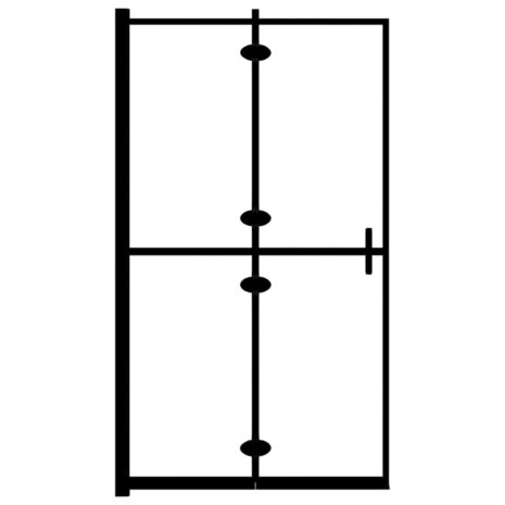 Douchewand inklapbaar 100x140 cm ESG zwart 5