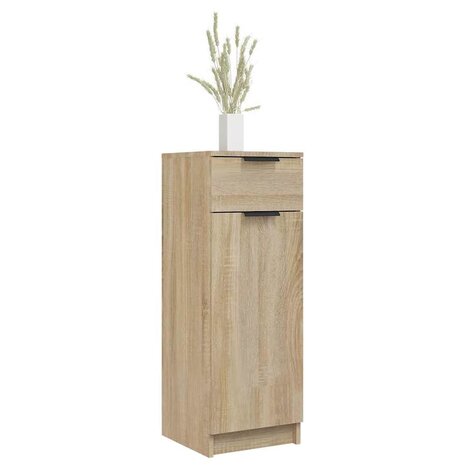 Badkamerkast 32x33,5x90 cm bewerkt hout sonoma eikenkleurig 4