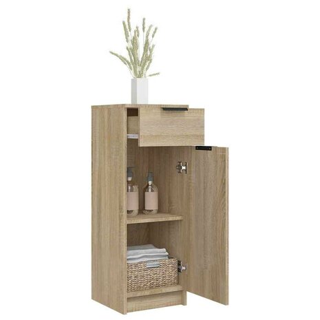 Badkamerkast 32x33,5x90 cm bewerkt hout sonoma eikenkleurig 5