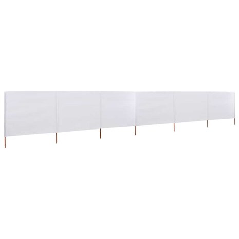 Windscherm 6-panelen 800x80 cm stof wit 1