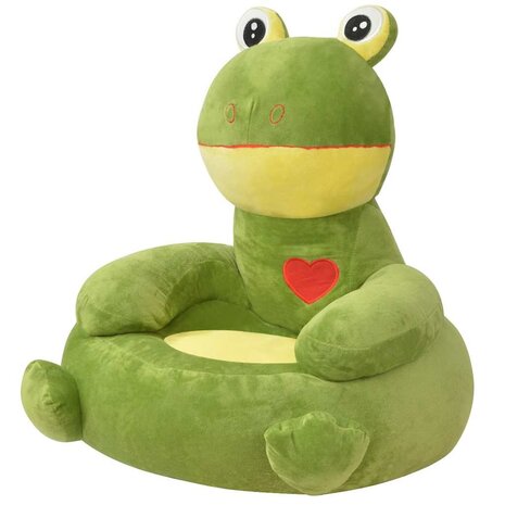 Pluche kinderstoel kikker groen 1