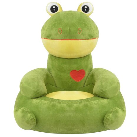 Pluche kinderstoel kikker groen 2