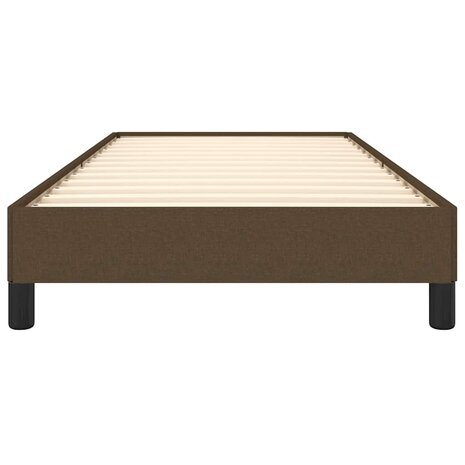 Bedframe zonder matras 90x190 cm stof donkerbruin 5