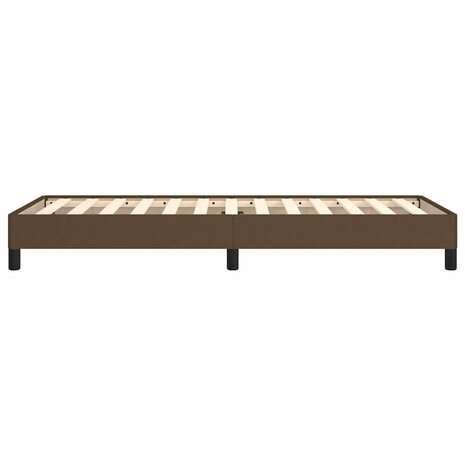 Bedframe zonder matras 90x190 cm stof donkerbruin 6
