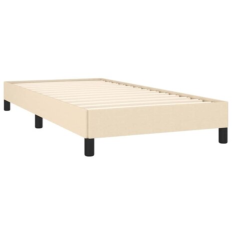 Bedframe zonder matras 100x200 cm stof cr&egrave;mekleurig 4
