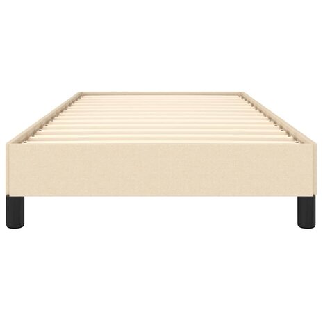 Bedframe zonder matras 100x200 cm stof cr&egrave;mekleurig 5