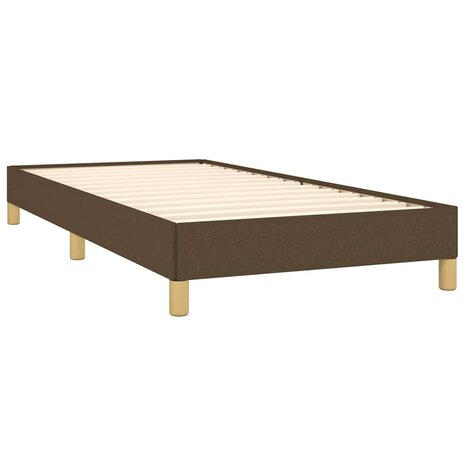 Bedframe zonder matras 100x200 cm stof donkerbruin 4