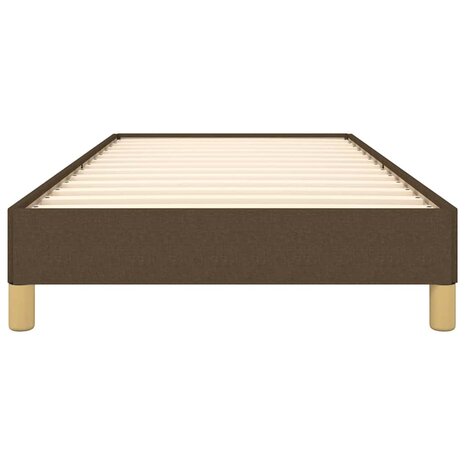 Bedframe zonder matras 100x200 cm stof donkerbruin 5