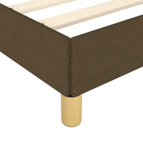 Bedframe zonder matras 100x200 cm stof donkerbruin 7