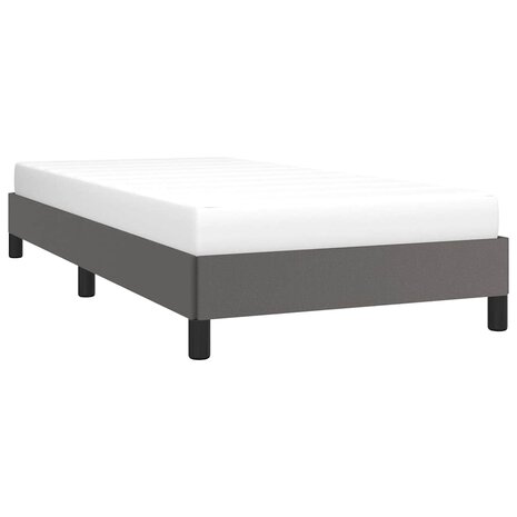 Bedframe kunstleer grijs 100x200 cm 3