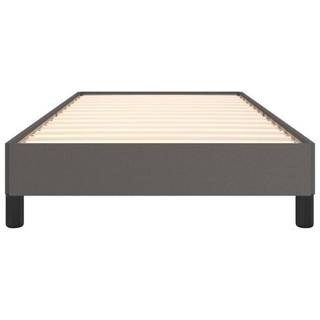Bedframe kunstleer grijs 100x200 cm 5
