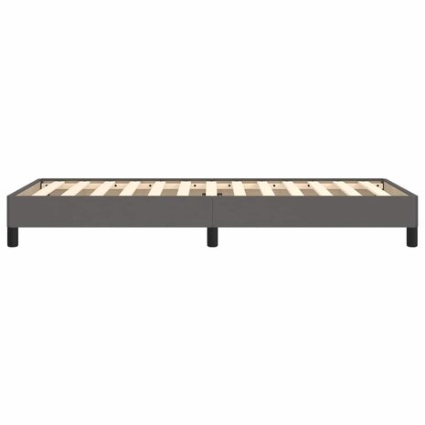 Bedframe kunstleer grijs 100x200 cm 6