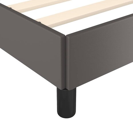 Bedframe kunstleer grijs 100x200 cm 7