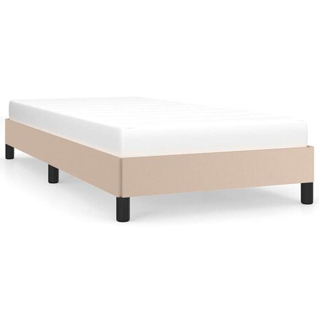 Bedframe kunstleer cappuccinokleurig 100x200 cm 2