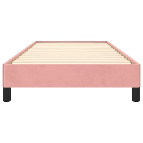 Bedframe fluweel roze 80x200 cm 5
