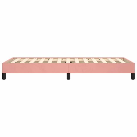 Bedframe fluweel roze 80x200 cm 6