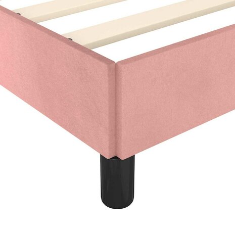 Bedframe fluweel roze 80x200 cm 7