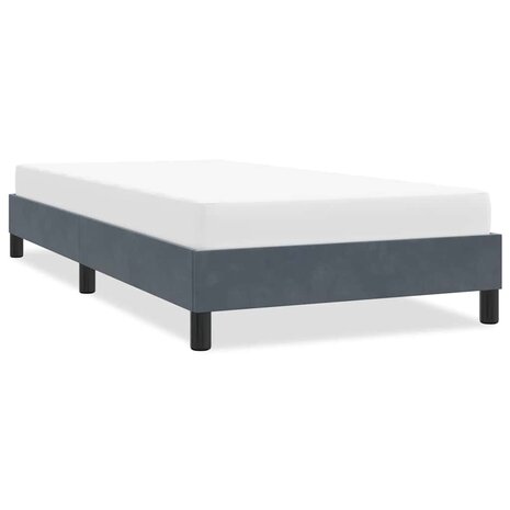Bedframe zonder matras 80x210 cm fluweel donkergrijs 1