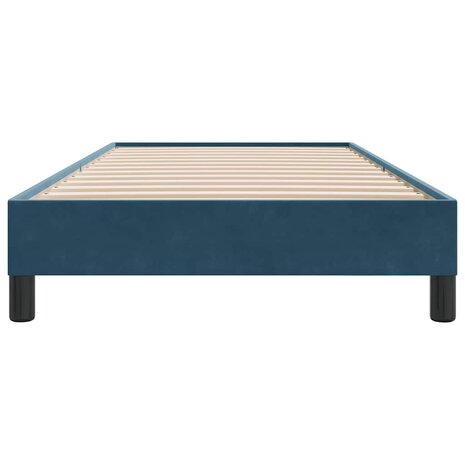 Bedframe zonder matras 80x210 cm fluweel donkerblauw 5