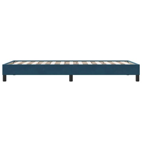 Bedframe zonder matras 80x210 cm fluweel donkerblauw 6