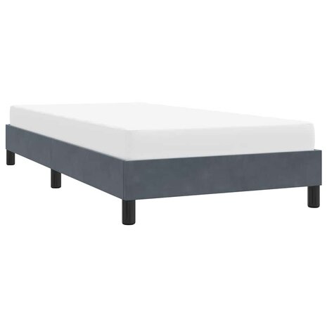 Bedframe zonder matras 90x210 cm fluweel donkergrijs 3