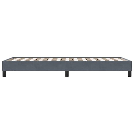 Bedframe zonder matras 90x210 cm fluweel donkergrijs 5