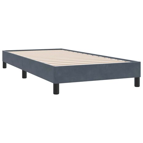 Bedframe zonder matras 90x210 cm fluweel donkergrijs 6