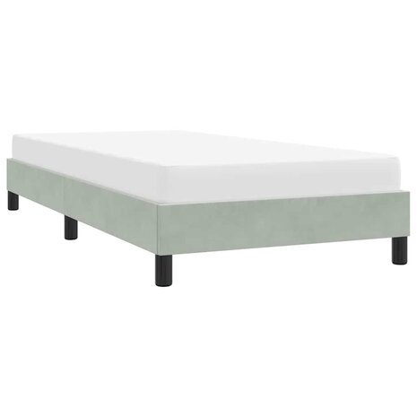 Bedframe zonder matras 100x210 cm fluweel lichtgrijs 4