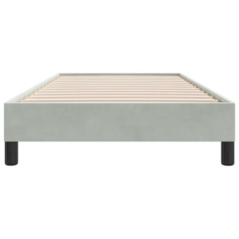 Bedframe zonder matras 100x210 cm fluweel lichtgrijs 5