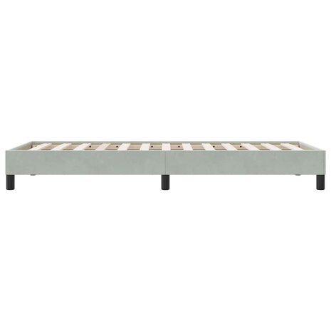 Bedframe zonder matras 100x210 cm fluweel lichtgrijs 6