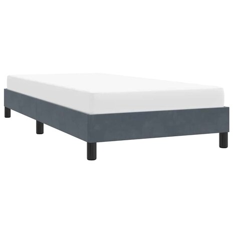 Bedframe zonder matras 100x210 cm fluweel donkergrijs 4