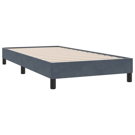 Bedframe zonder matras 100x210 cm fluweel donkergrijs 7
