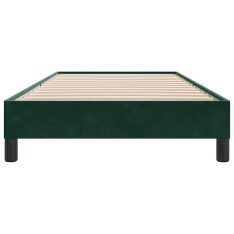 Bedframe zonder matras 100x210 cm fluweel donkergroen 5