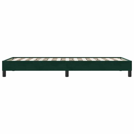 Bedframe zonder matras 100x210 cm fluweel donkergroen 6