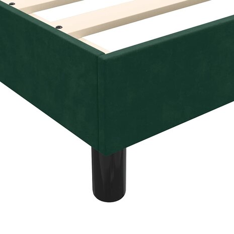 Bedframe zonder matras 100x210 cm fluweel donkergroen 8