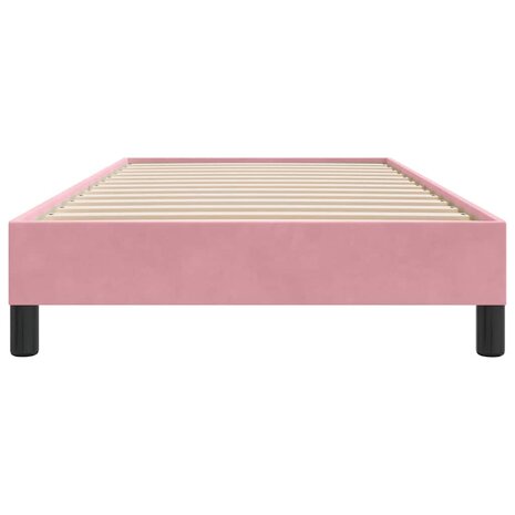 Bedframe zonder matras 100x210 cm fluweel roze 5