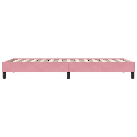 Bedframe zonder matras 100x210 cm fluweel roze 6