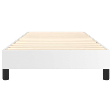 Boxspring bed kunstleer wit 90x200 cm 5