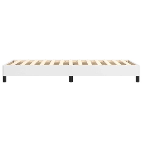 Boxspring bed kunstleer wit 90x200 cm 6