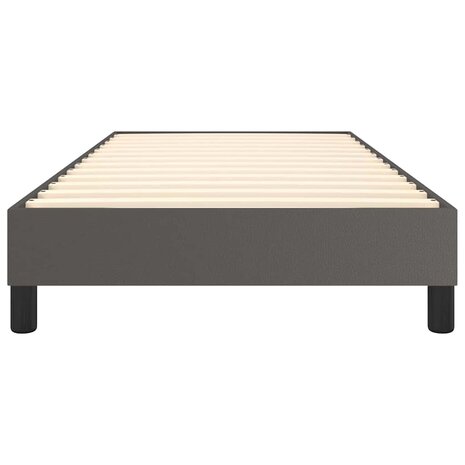 Boxspring bed kunstleer grijs 100x200 cm 5