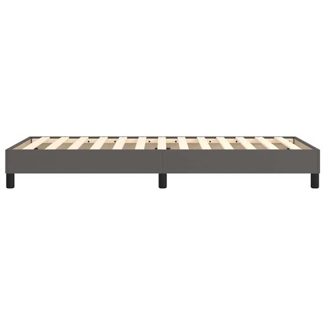 Boxspring bed kunstleer grijs 100x200 cm 6