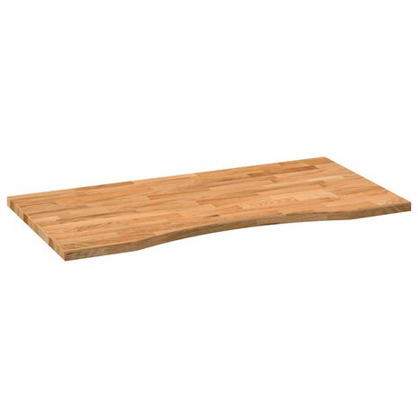 Bureaublad rechthoekig 100x50x2,5 cm eikenhout lichtbruin 4