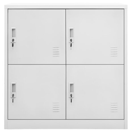 Lockerkast 90x45x92,5 cm staal lichtgrijs 2